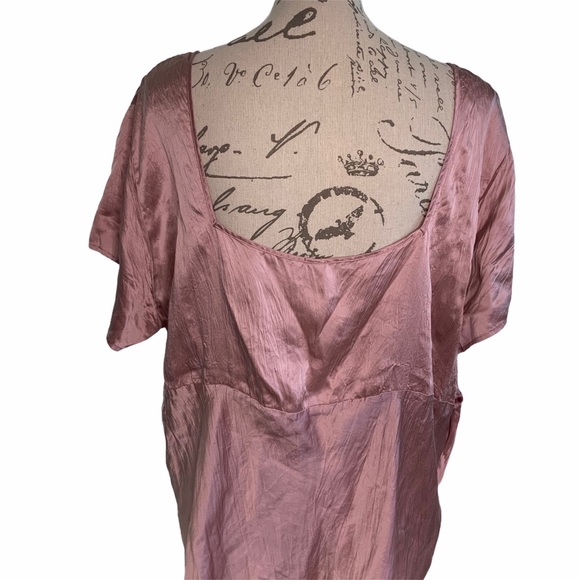 Seven7 Silk Top Plus Size 22/24 Pink With Green - Picture 10 of 10